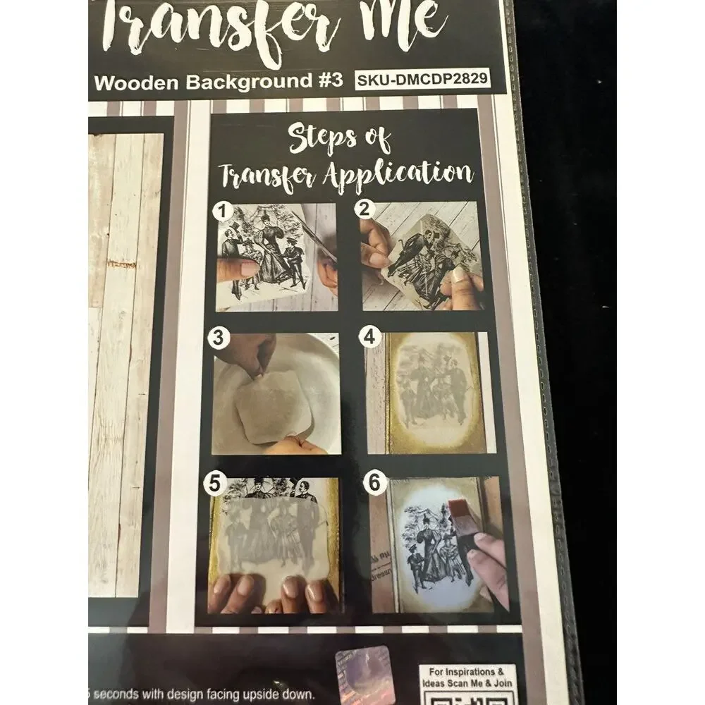 New Sealed Dress My Craft Transfer Me Wooden Background #3 Dip In Water Planks